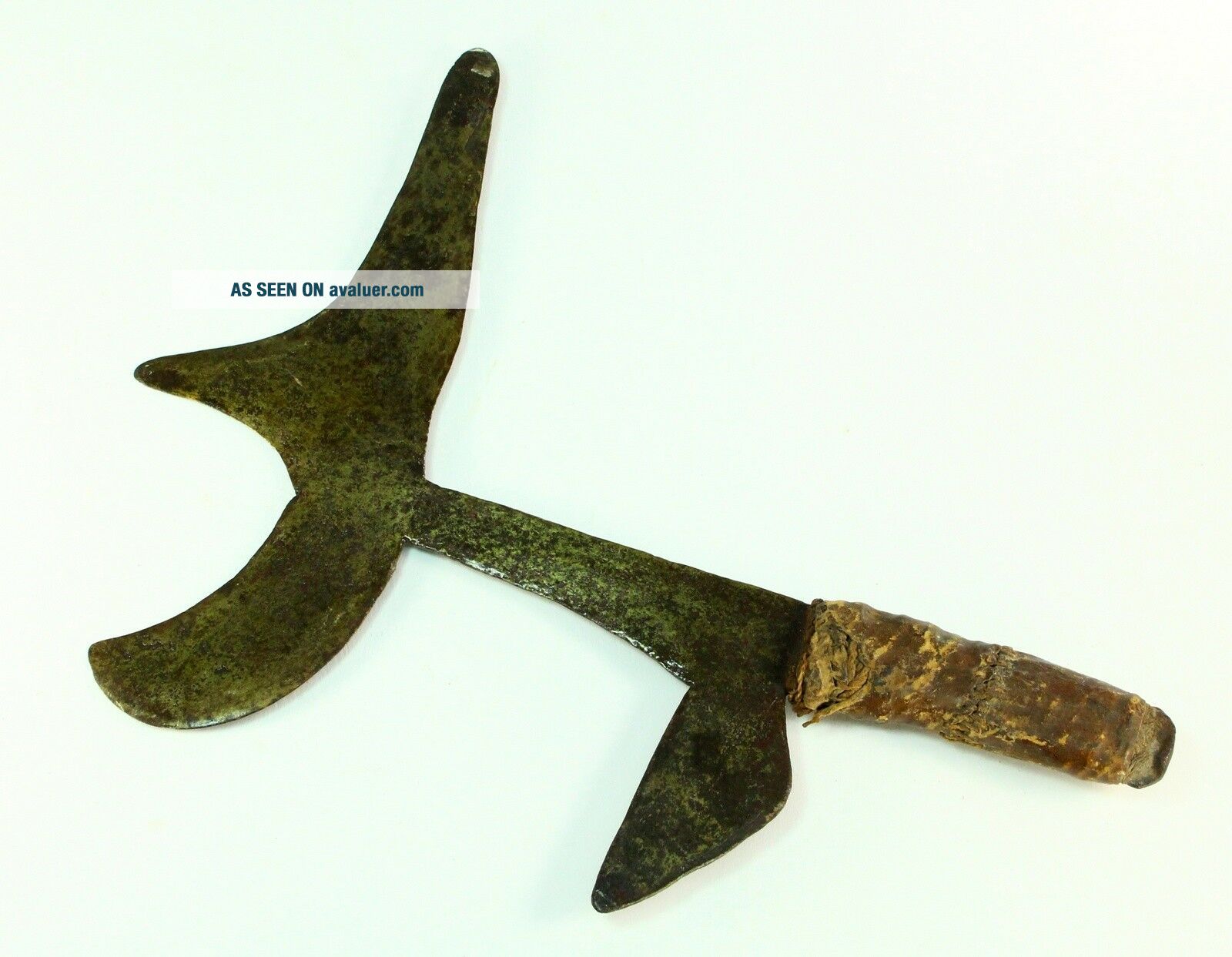 Antique African NGOMBE Congo ZA BWAMBWA Throwing Knife Blade Weapon ...