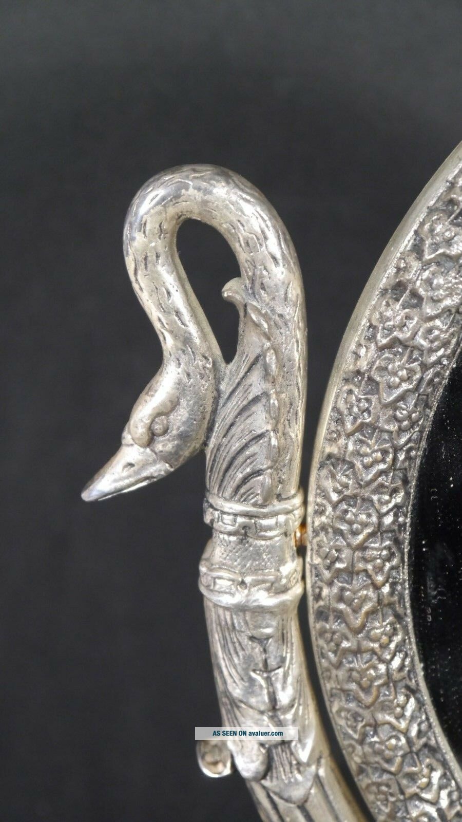 Neoclassical Style Double Sided Silvered Bronze Table Mirror Figural ...