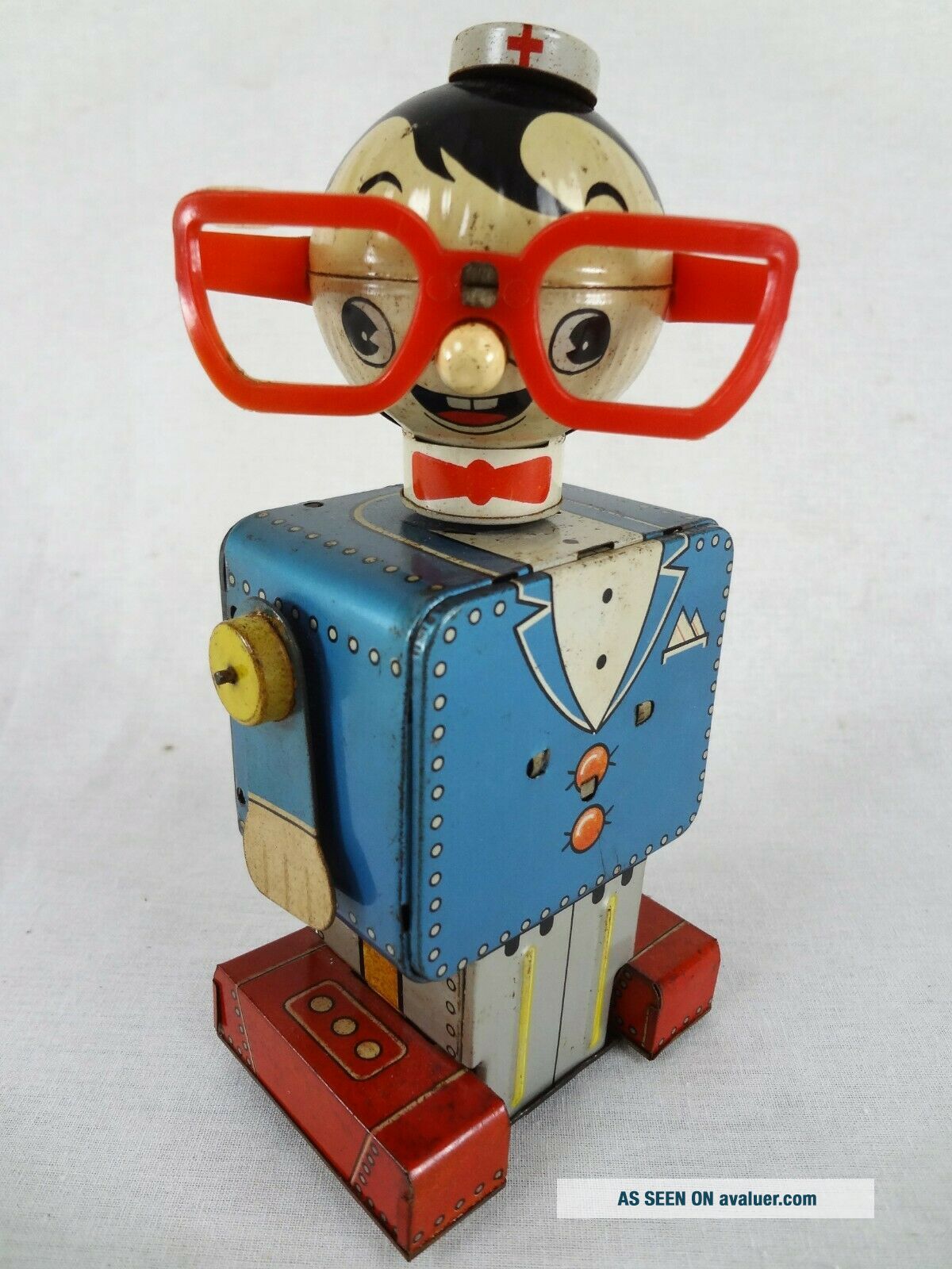 Doctor Moon - Japan Vintage Tin Wind Up Space Robot Toy (Pre 1970 Battery Era)