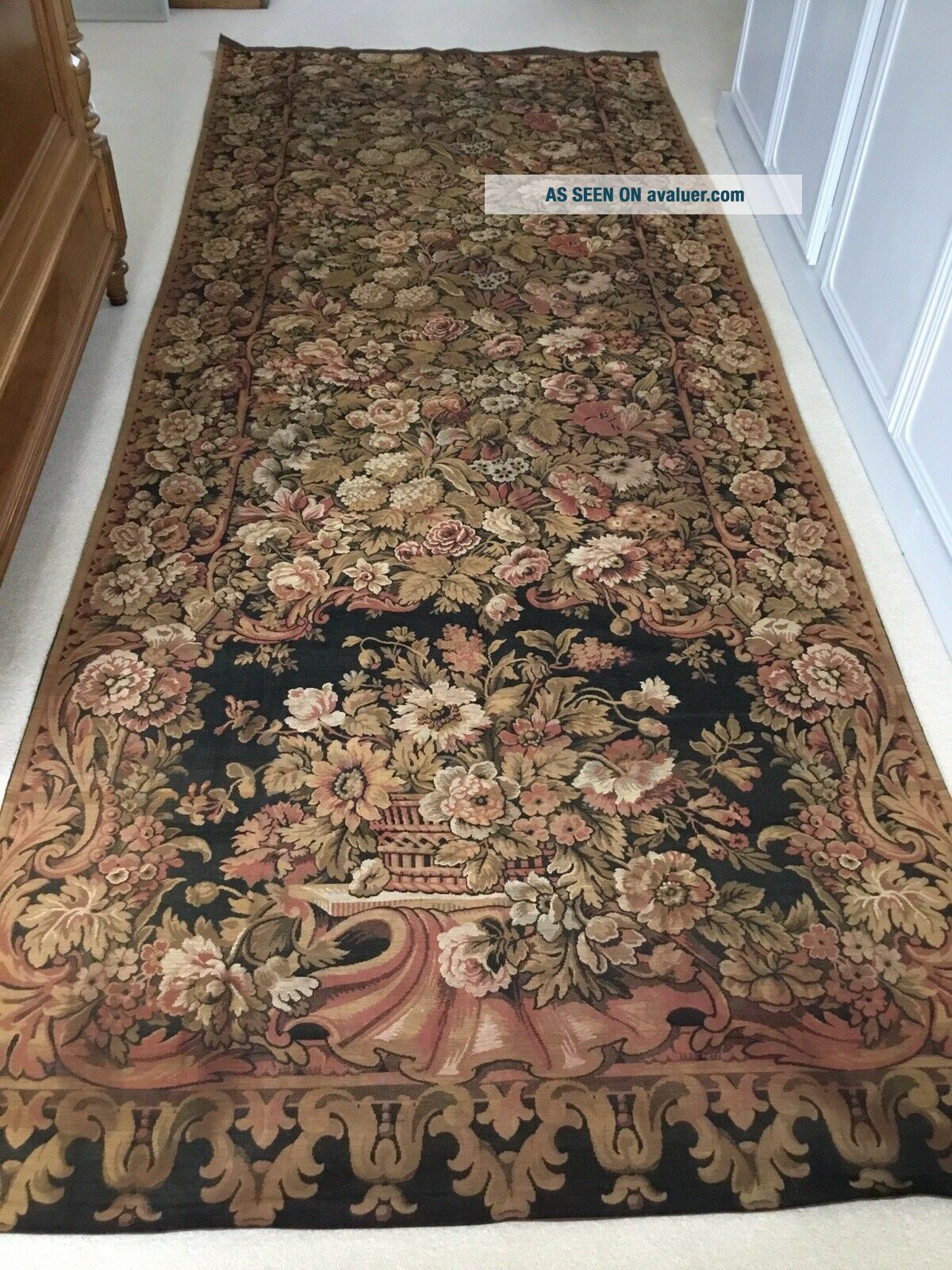 FANTASTIC ‘HUGE’ FRENCH ANTIQUE WOVEN TAPESTRY PANEL (50” X 124”) | #78811