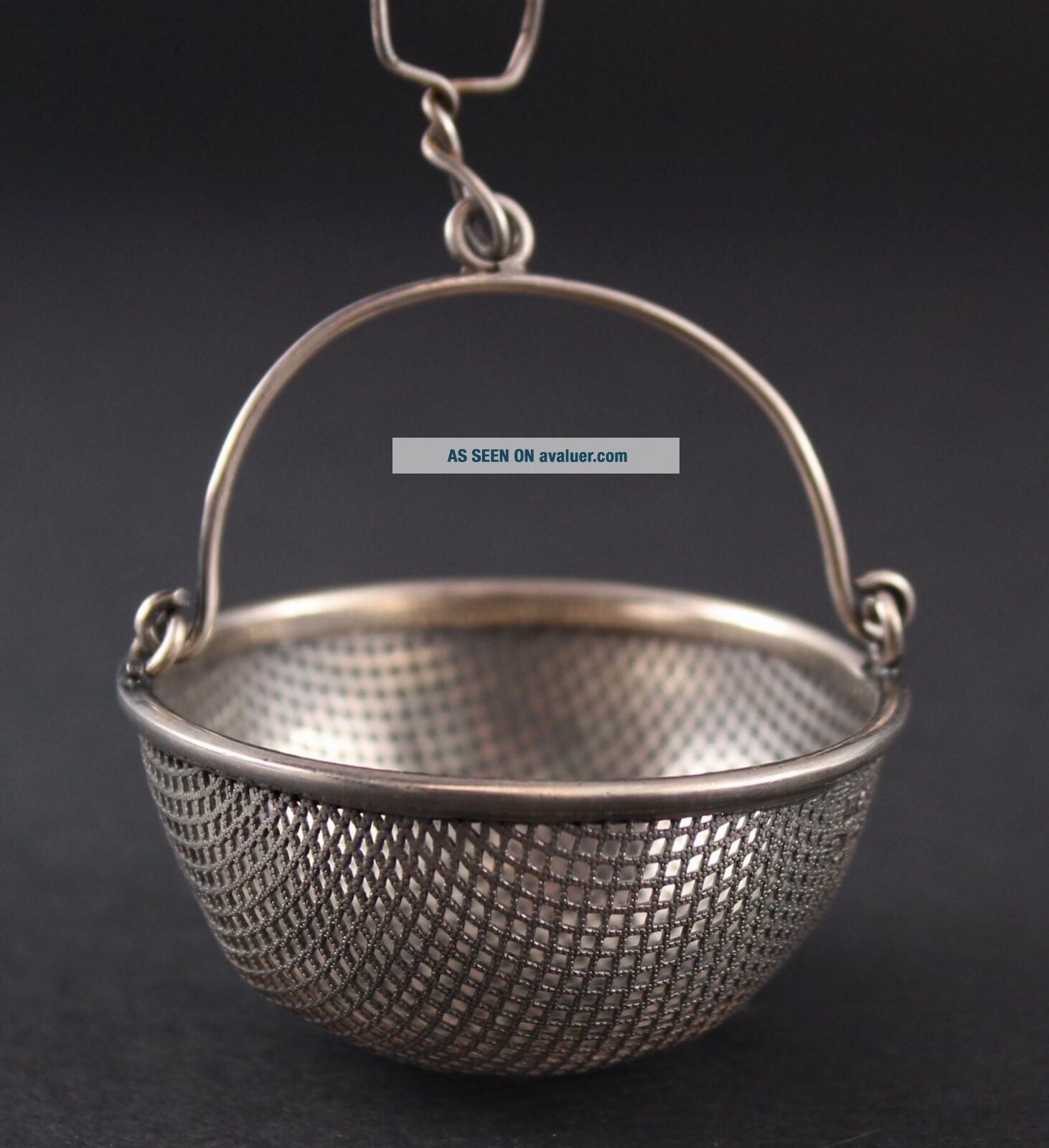 4 Antique Birmingham Sterling & Hallmarked French Silver Tea Strainers ...