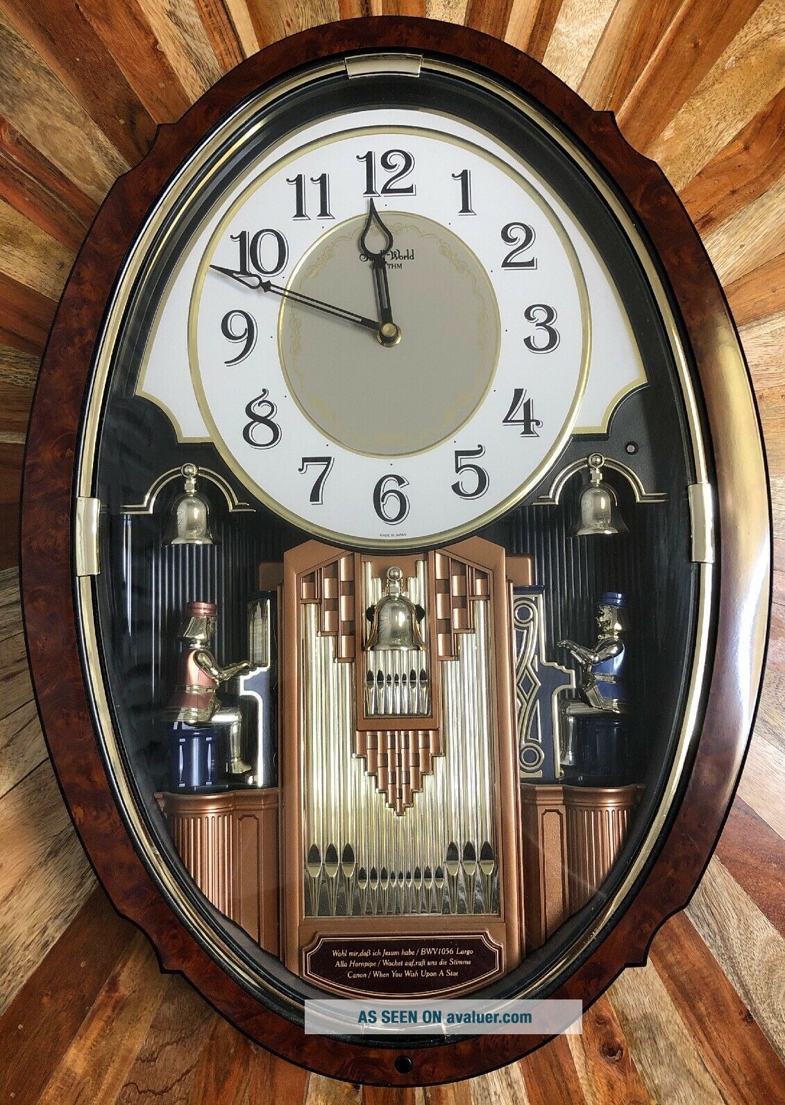 Small World Clock Rythmn Small World Rhythm Clock Model 4Mh749 Made In JAPAN | #114821