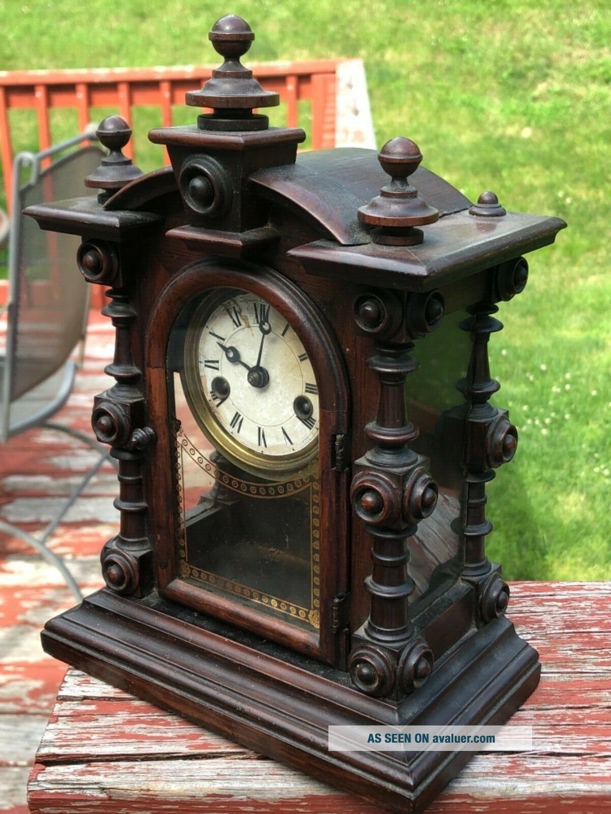 RARE WELCH, SPRING & CO Baby Patti 2 Shelf Clock, 8 Day 10 - 1/2 “ Tall ...
