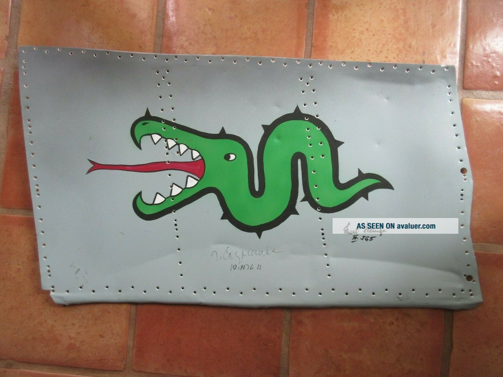 Bf - 109 me - 109 nose art flap signed warbird ww2 wwii aircraft skin me109