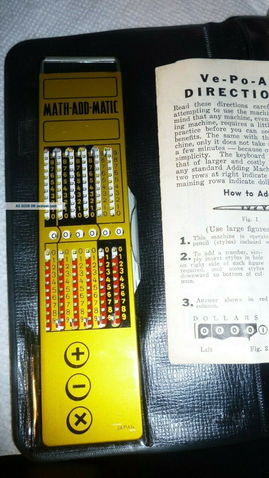 VINTAGE ANTIQUE MATH - ADD - MATIC ADDING MACHINE CALCULATOR ...