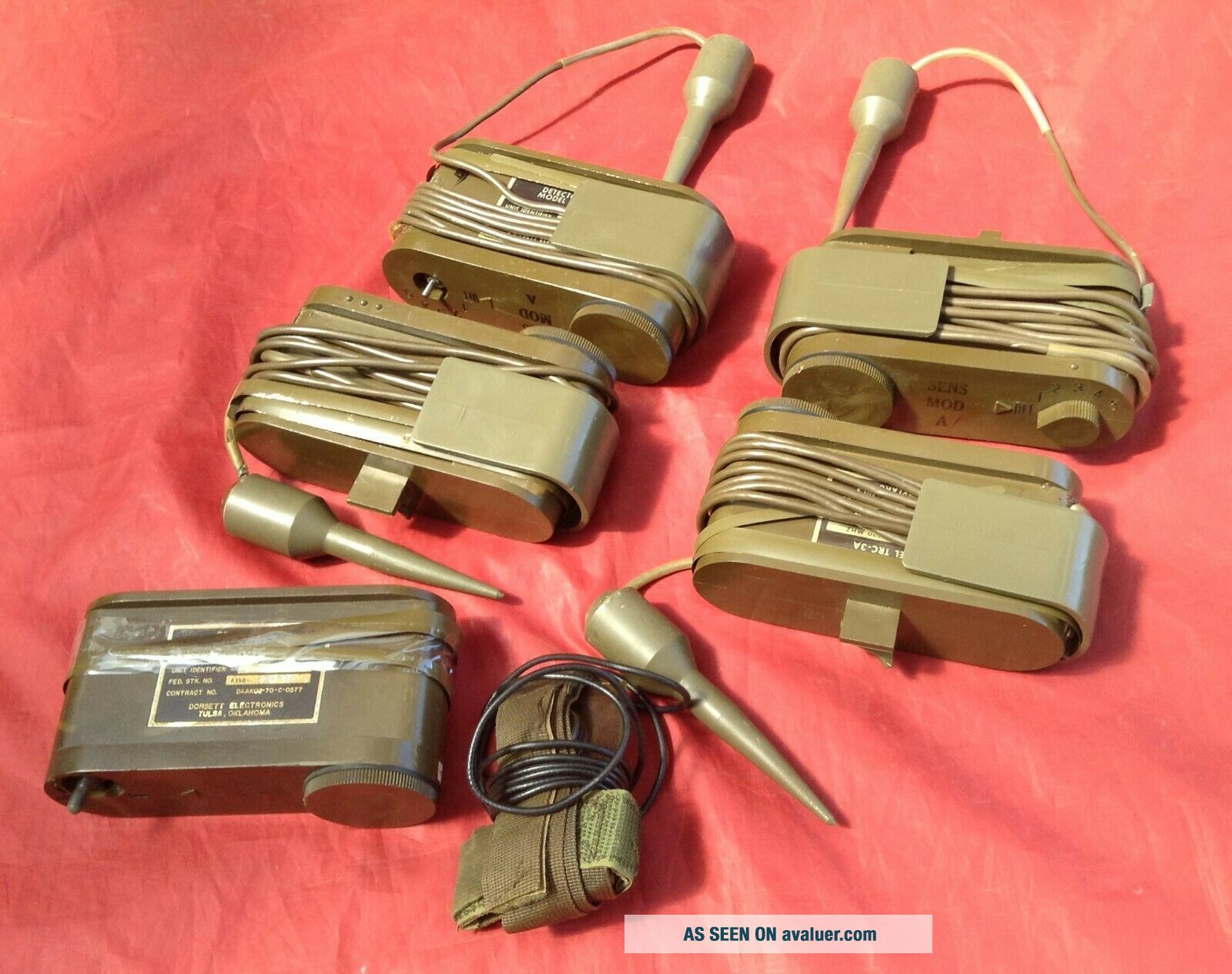 US Army Military TRC - 3A Seismic Intrusion Detector Set W/ RC - 3A ...