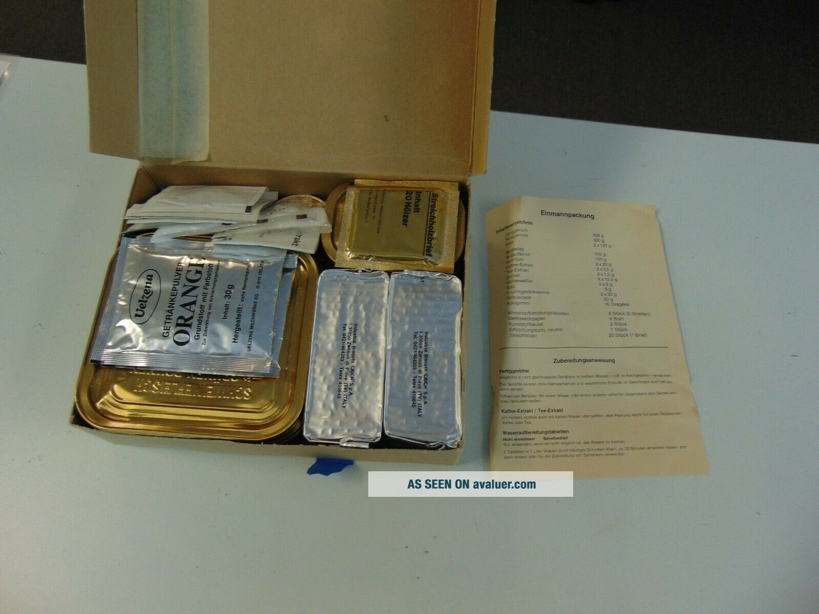 German Emergency Rations Combat Rations Individual Printed In West German 1980 ' S | #298075