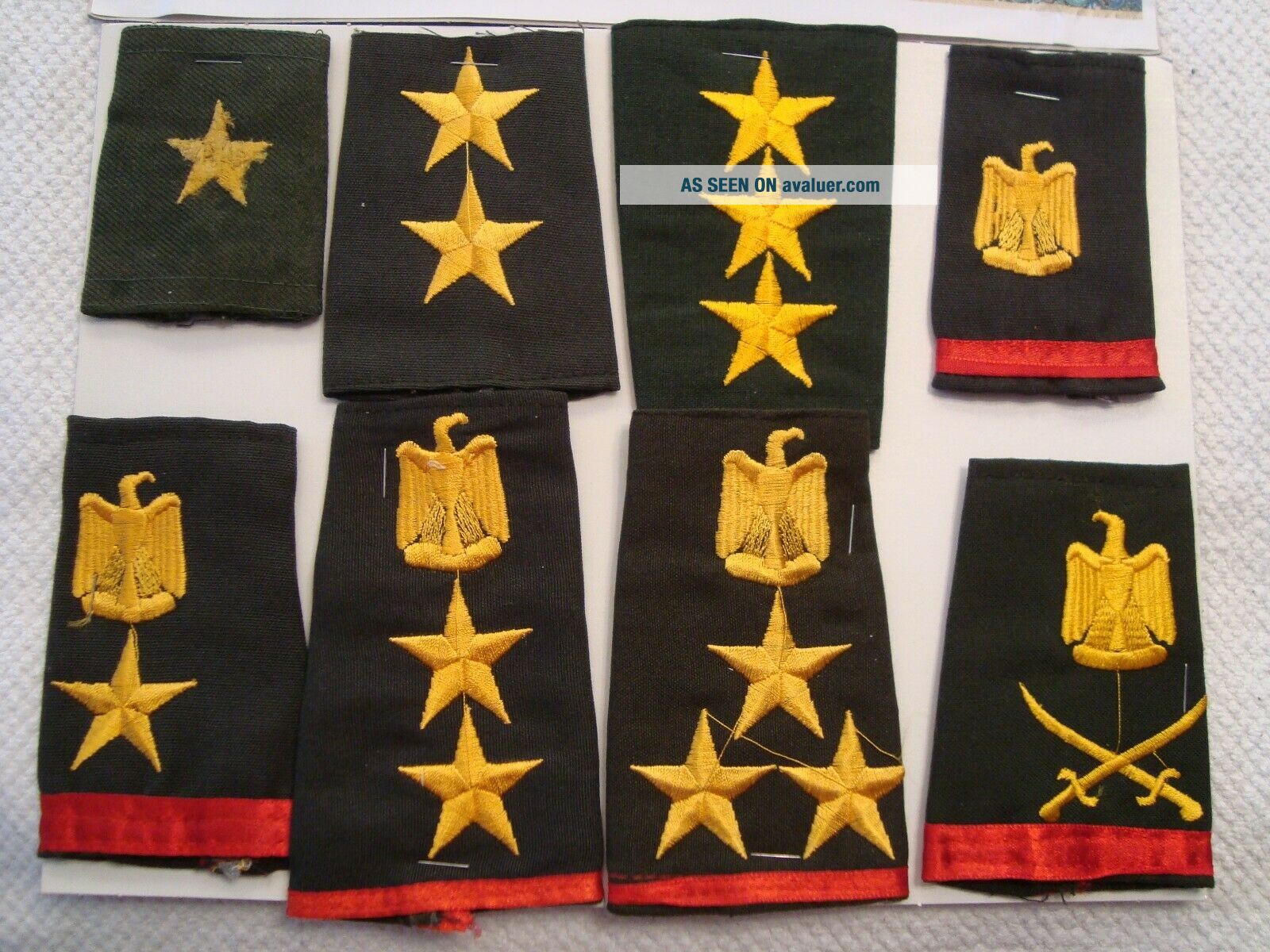 DESERT STORM IRAQI ARMY SHOULDER BOARDS 2nd LIEUTENANT THRU MAJOR ...