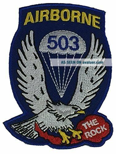 US ARMY 503RD AIRBORNE INFANTRY REGIMENT INF RGT PATCH THE ROCK VETERAN ...