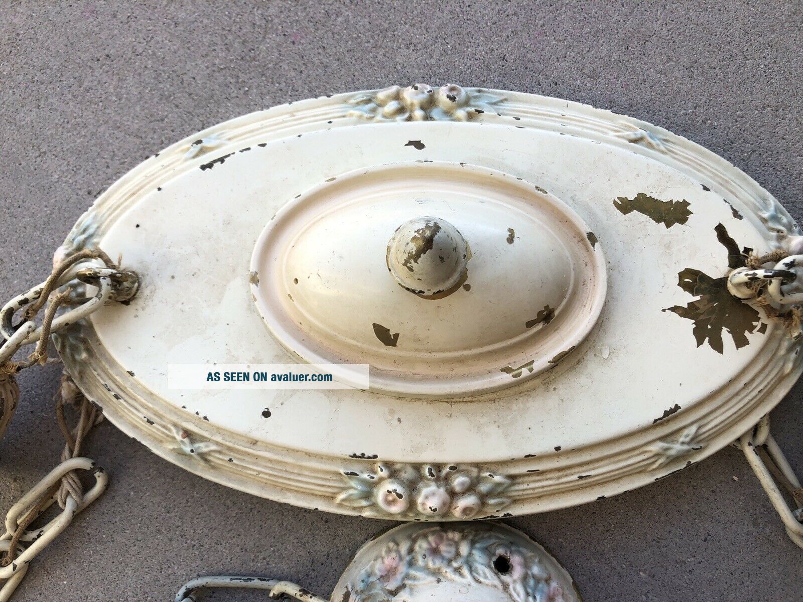 Antique Vintage Hanging Ceiling Light Dual Light Needs Or | #359924