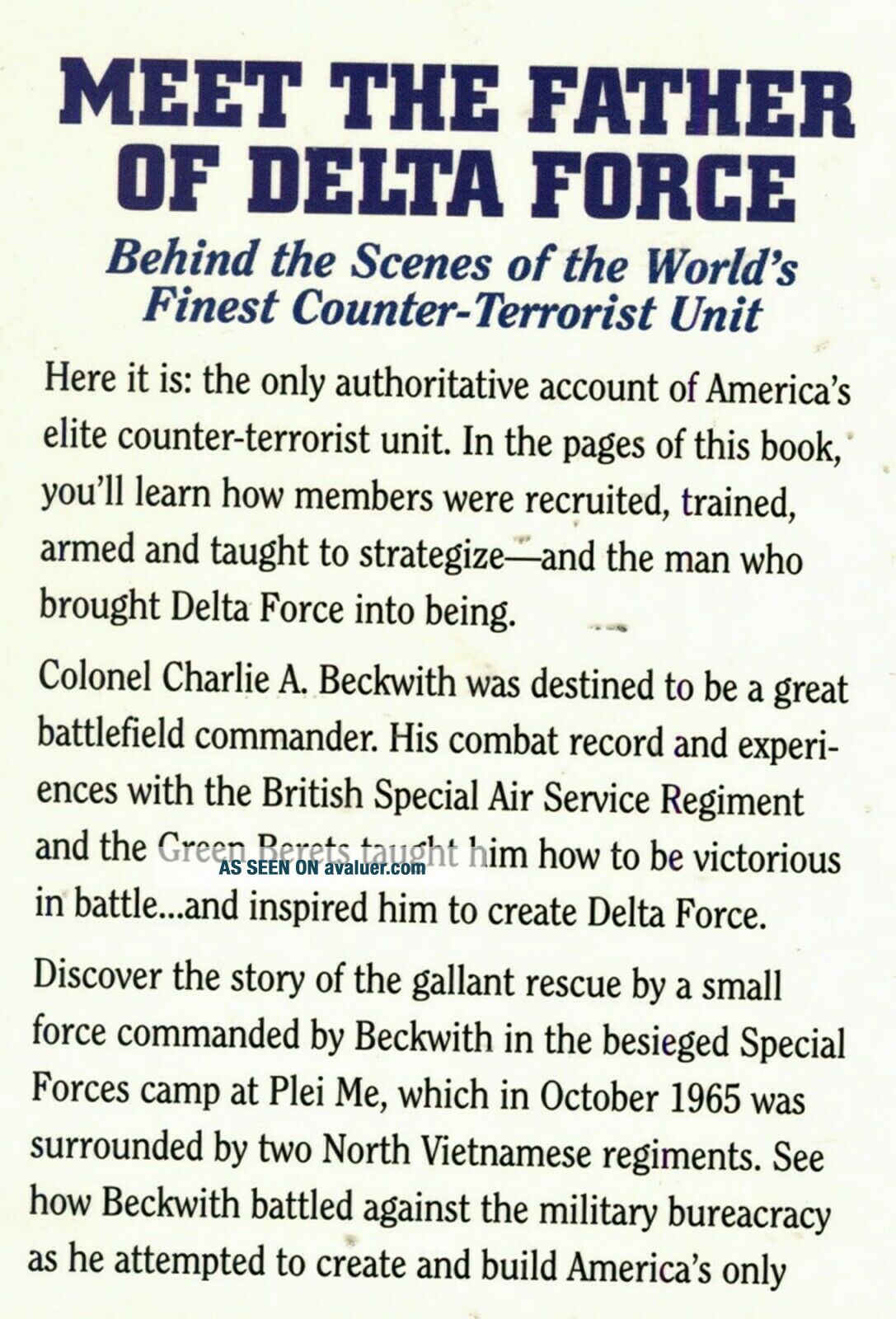 USA BOOK Delta Force | #363097