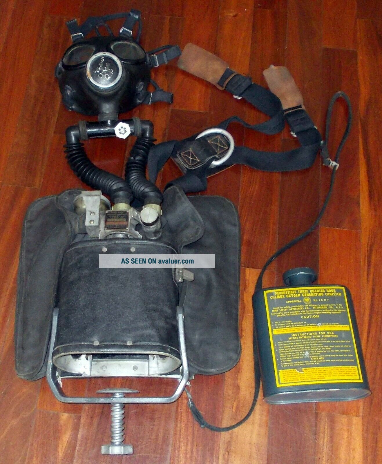 U S Navy Oxygen Breathing Apparatus OBA Mine Safety Rescue Firefighting ...