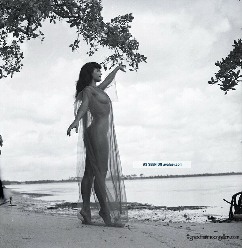 Bettie Page 1954 Camera Negative Photograph Bunny Yeager Sublime Pose Nude Rare