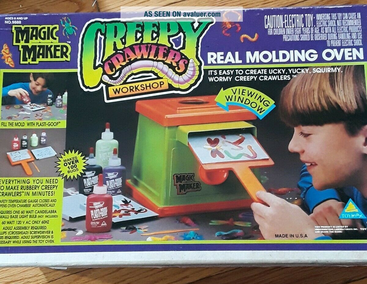Toymax Films 1993 ToyMax Magic Maker Creepy Crawlers Workshop Real Molding Oven ...