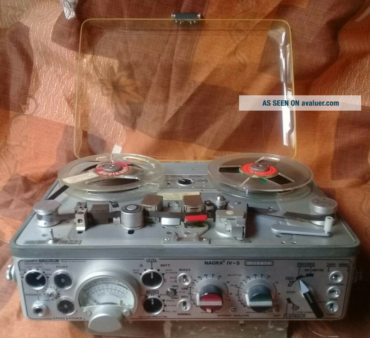 1950 - 60s VINTAGE NAGRA IV - S REEL TO REEL SWISS DECK - Tape Recorder