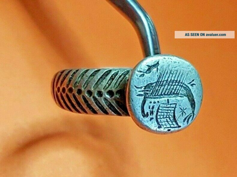 LEGIONARY ANCIENT SILVER ROMAN RING (ROMAN GALLEY) | #541135