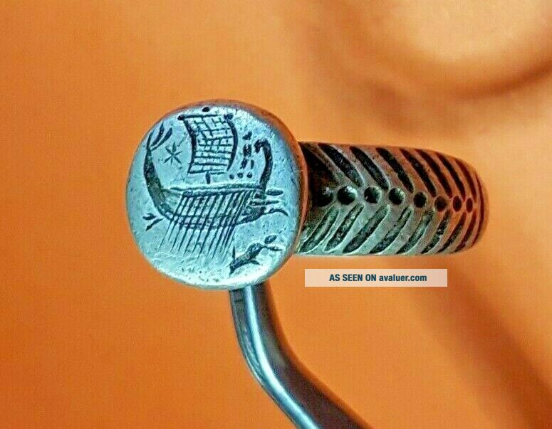 LEGIONARY ANCIENT SILVER ROMAN RING (ROMAN GALLEY) | #541135