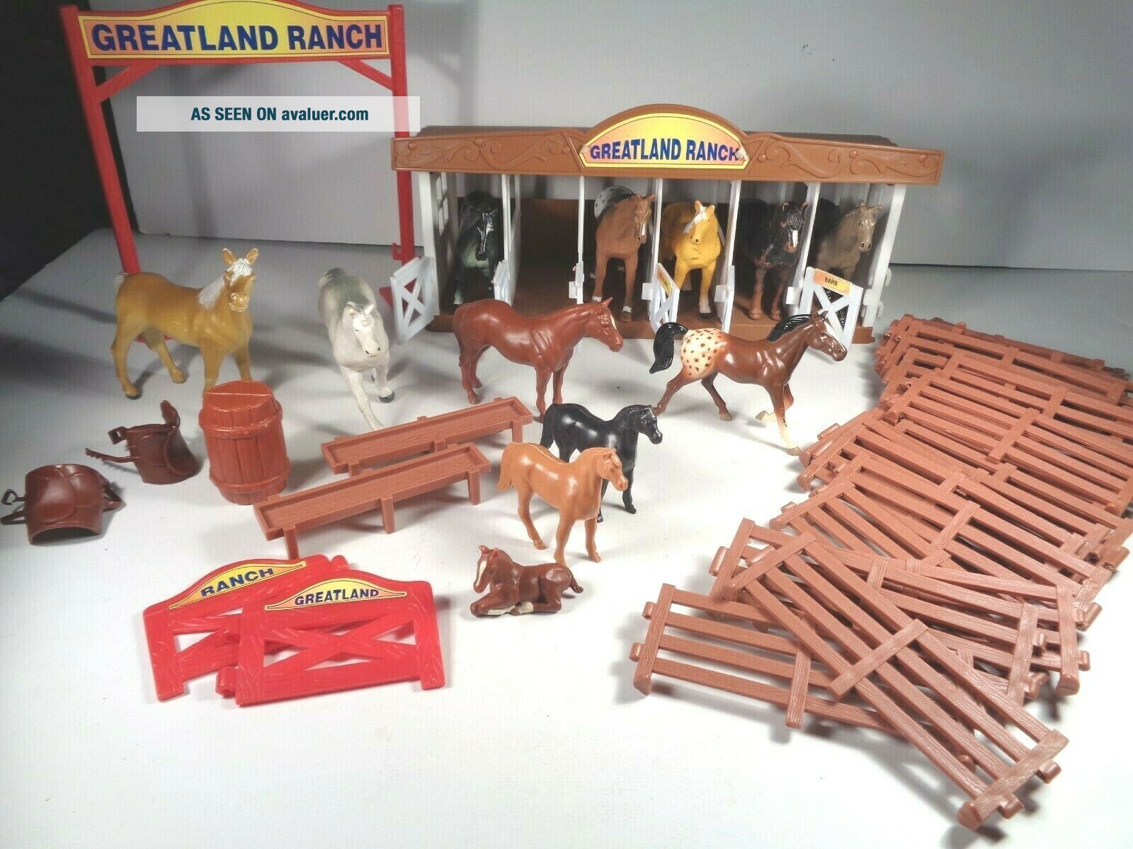 Courtland Rocking R Ranch Wind Up VTG TOY GREATLAND RANCH CORRAL FENCE Horses Farm Ranch Western Cowboy ...