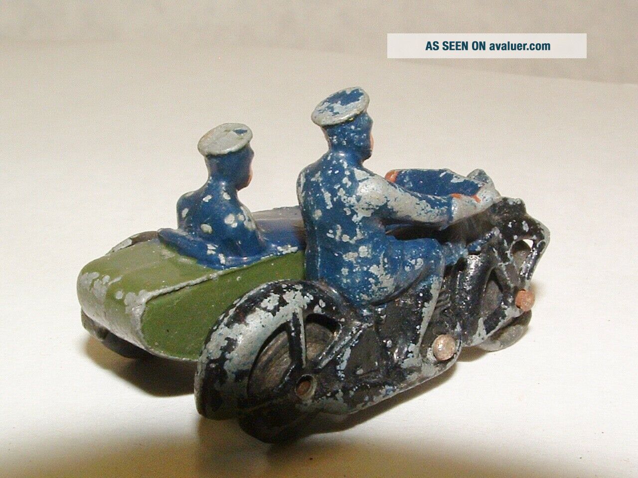 Old Toy Motorcycle Sidecar & Cop Riders. DINKY Toys. Made In England ...