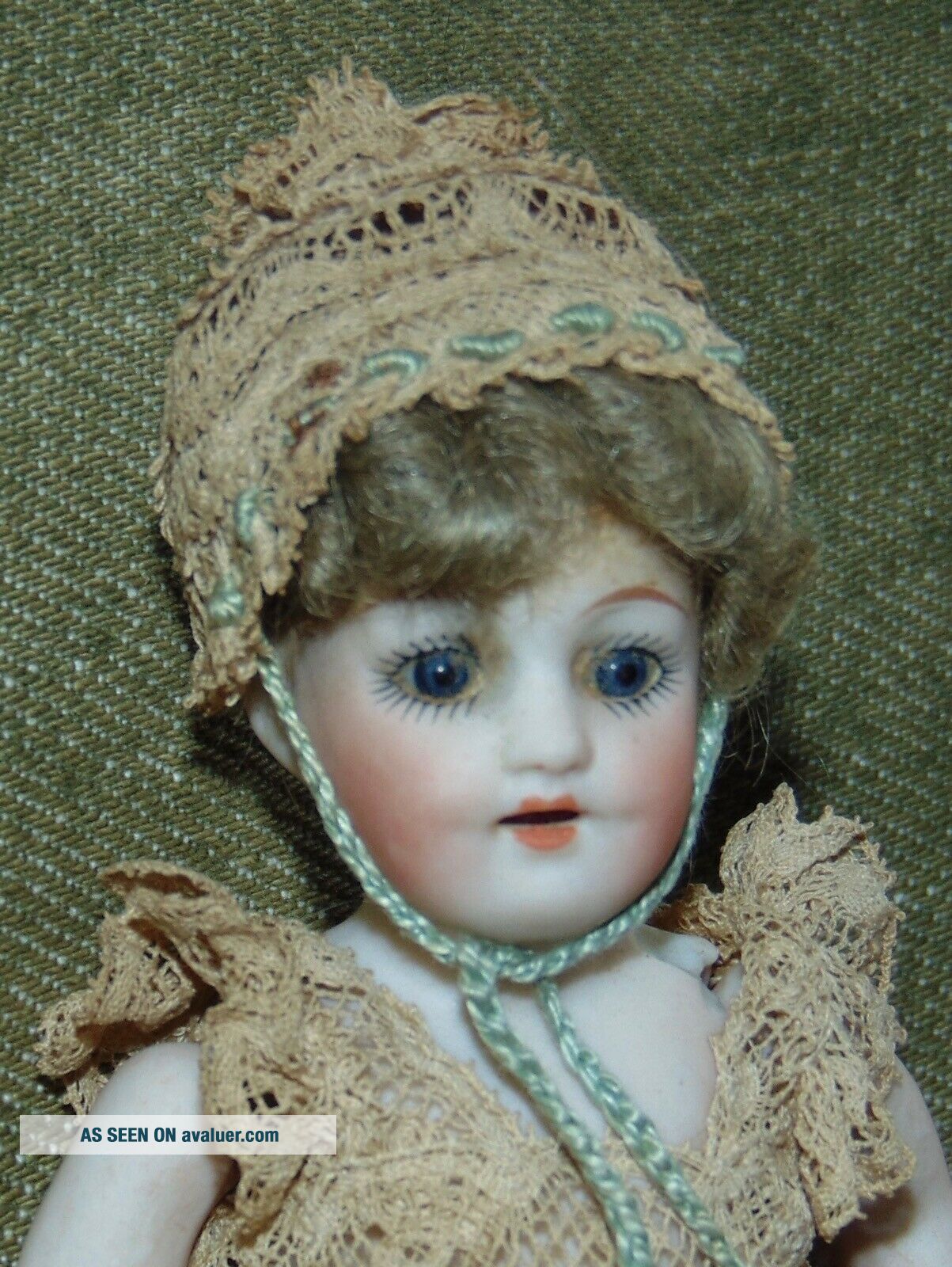 Basque Doll ANTIQUE All Bisque Doll KESTNER 150 EXCEPTIONAL LACE COSTUME | #672836