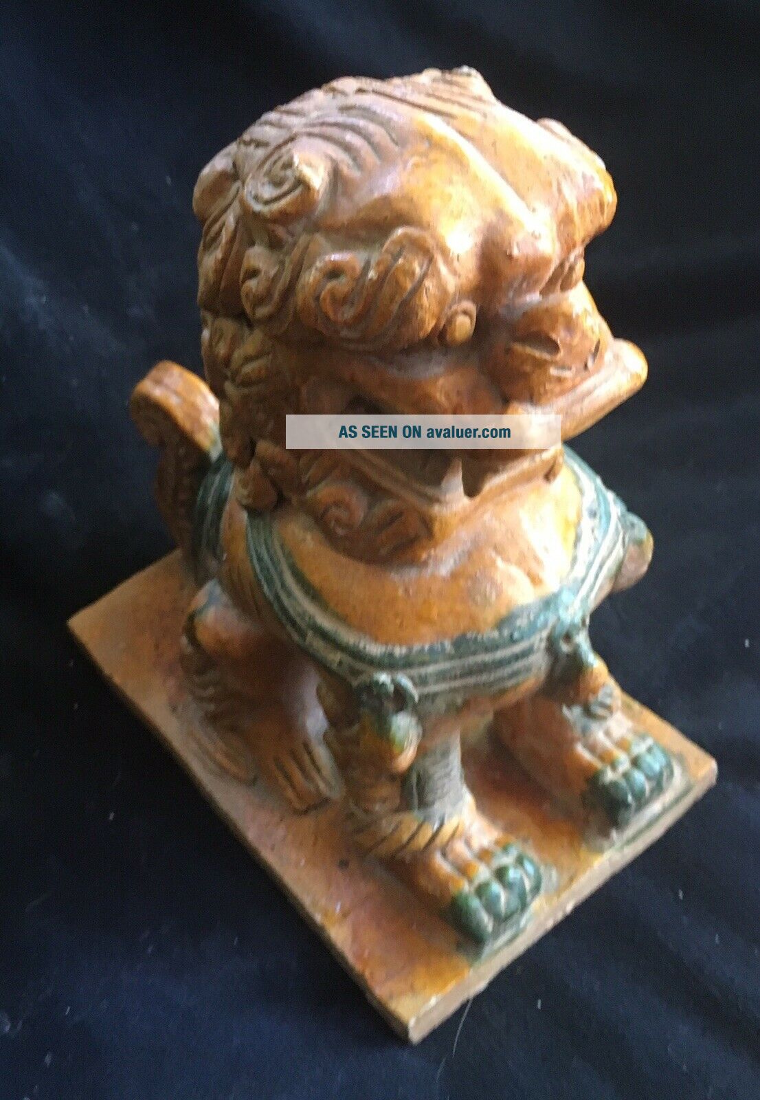 Antique Chinese 1800’s Foo Dog Roof Tile | #680512