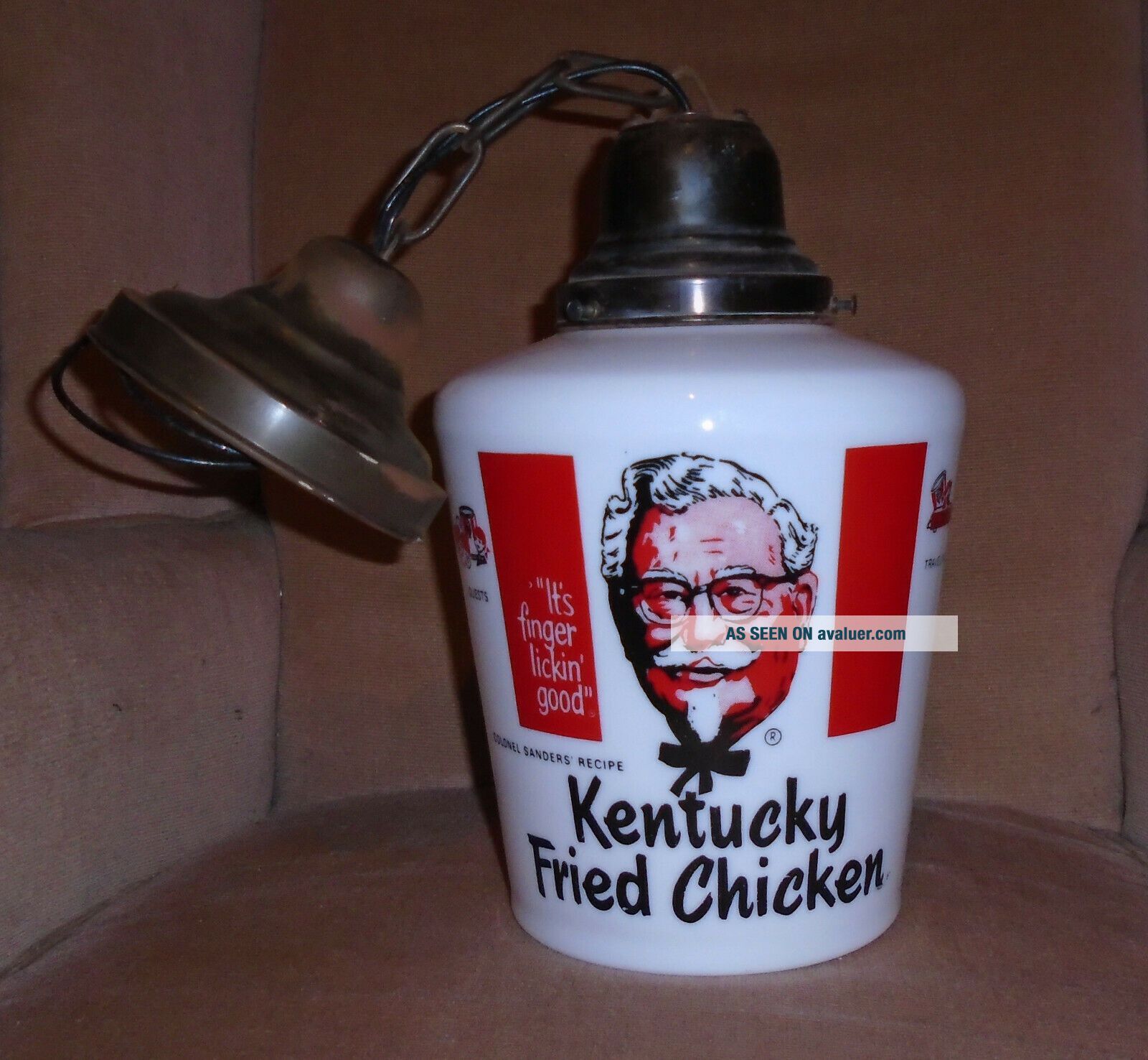 String Light Kfc Kentucky Fried Chicken Glass Globe Light Fixture - Vintage - KFC BUCKET ...