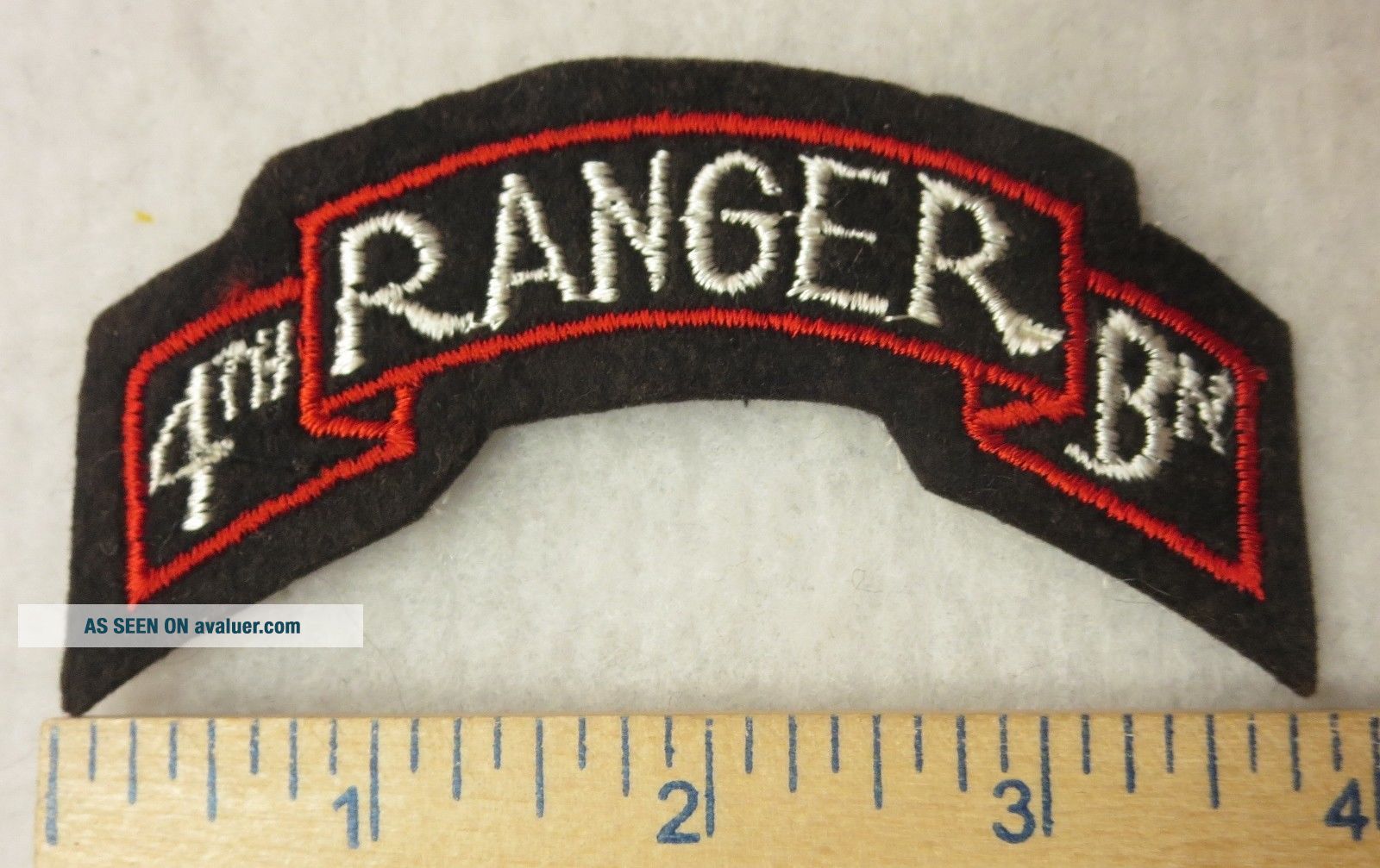 Us Ranger Scroll WW2 Vintage 4th RANGER BATTALION PATCH US ARMY Shoulder SCROLL TAB ...