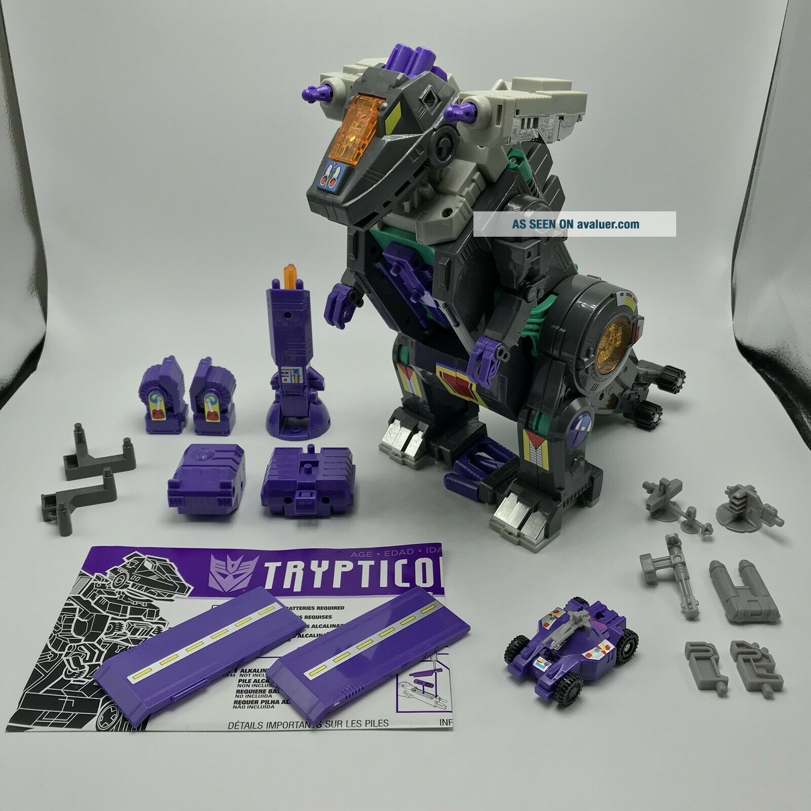 Transformers G1 Platinum Edition Trypticon 100 Complete Reissue Hasbro ...