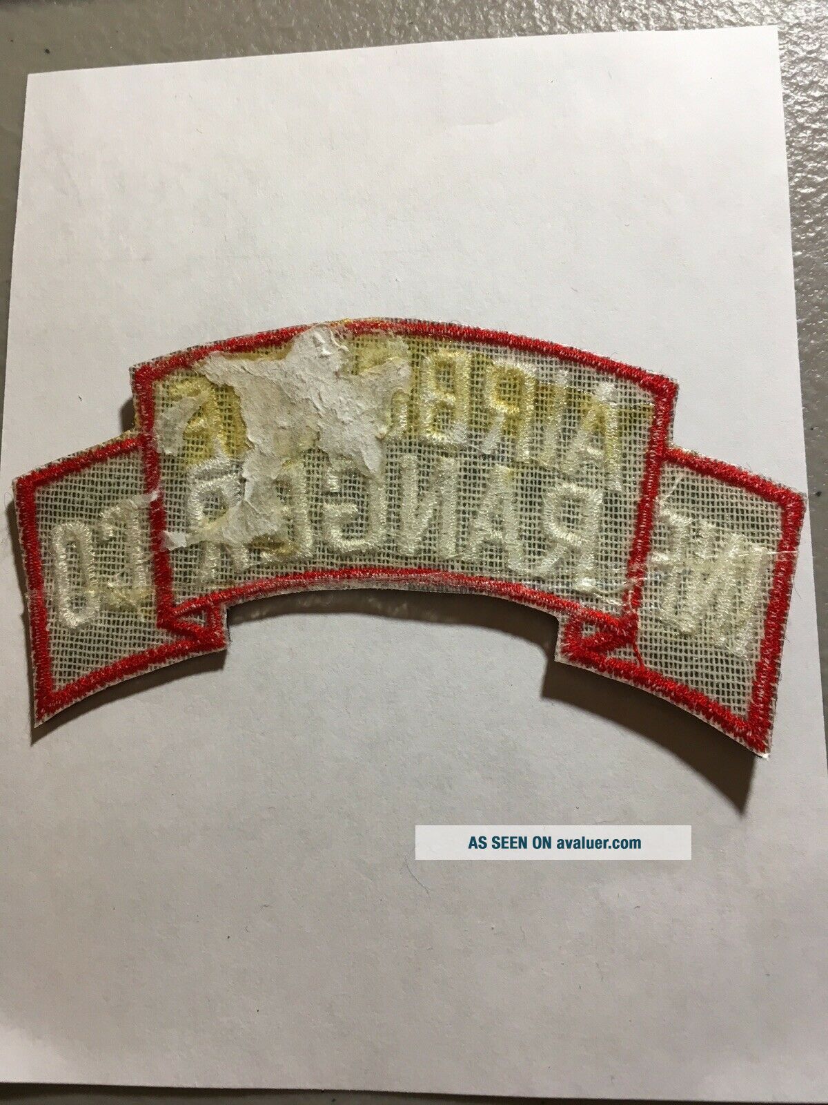 WW2 US Army Airborne Ranger INF Co Battalion Tab Scroll Arch Patch 0630 ...