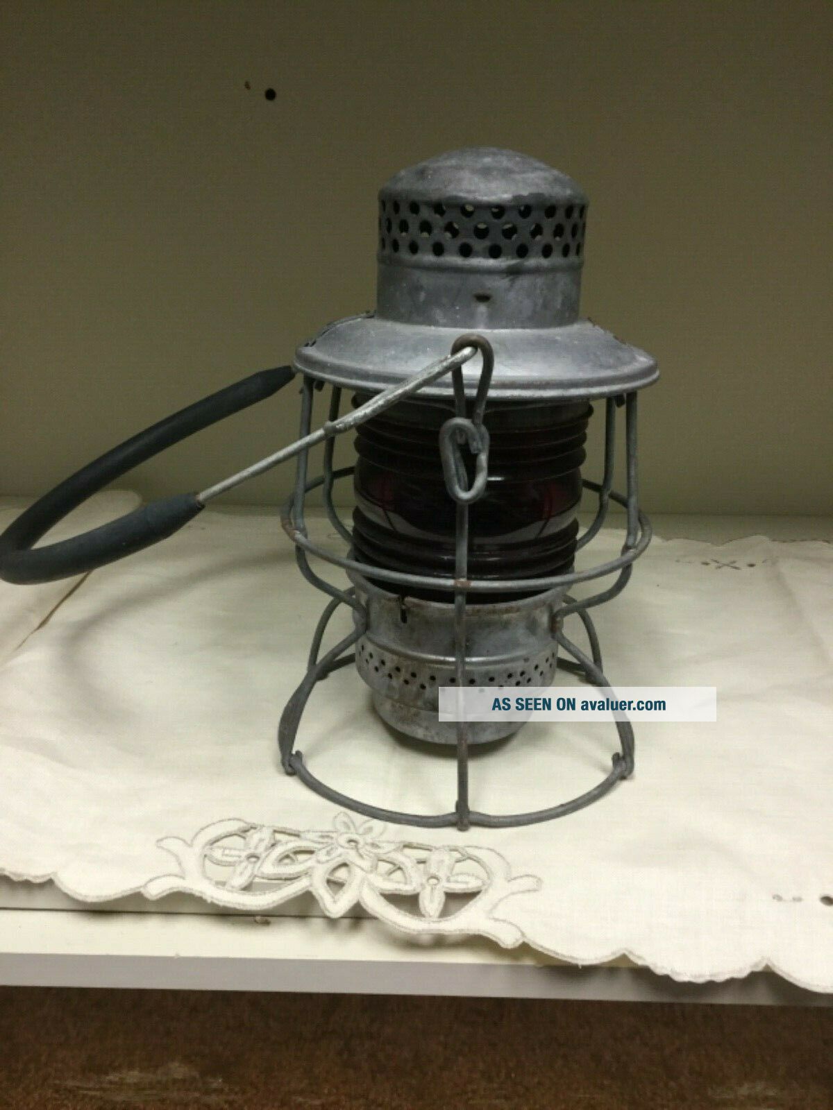 Vintage Adlake Kero Red Glass Globe Railroad Lantern Wow | #849680