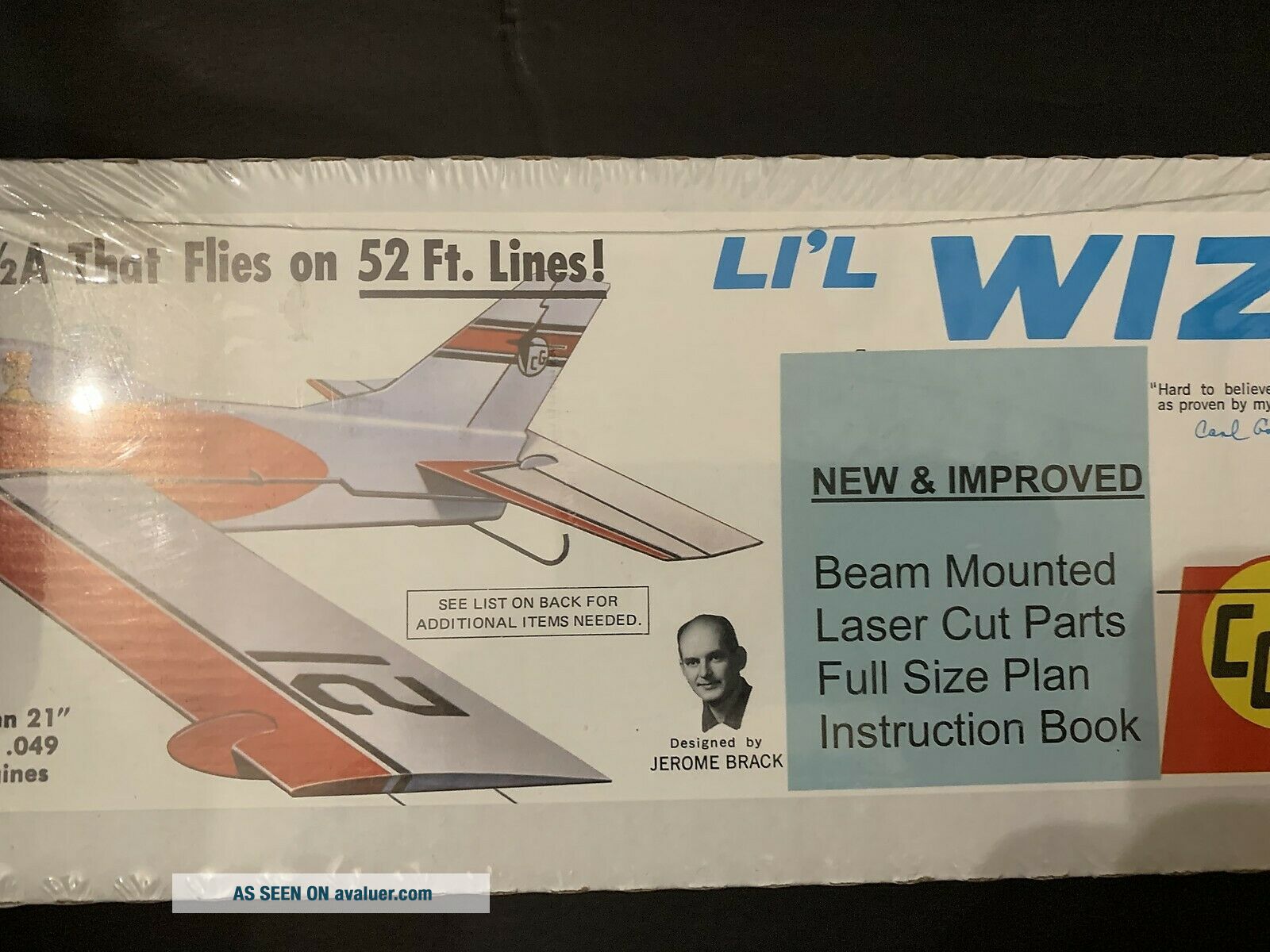Control Line Biplane Kit Vintage Carl Goldberg Li ' L Wizard Control Line Airplane Kit Lil | #862009