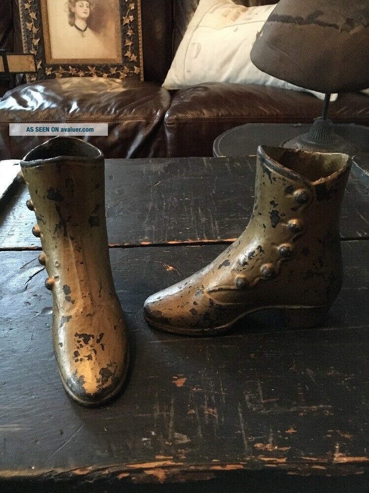 ANTIQUE FRENCH CAST IRON NAPOLEON MANNEQUIN DRESS FORM BOOTS MATCHING ...
