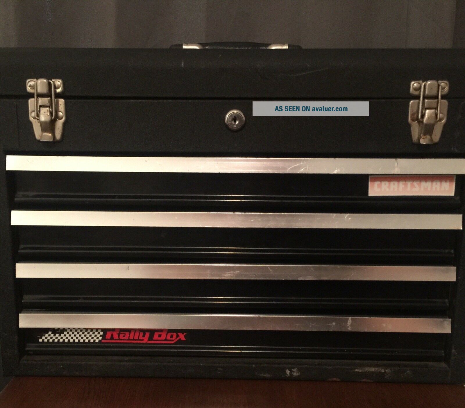 Vintage Craftsman Rally Box Black Toolbox 4 Drawer Mechanic Tool Box ...