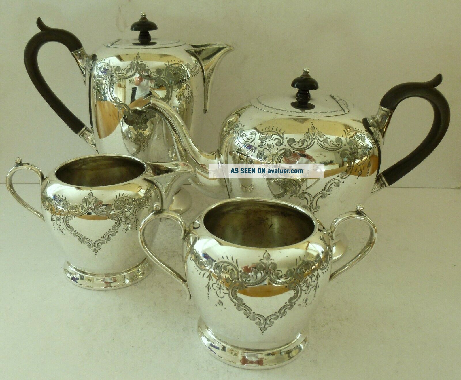 Antique Silver Plate EPNS Cooper Brothers Teaset Teapot Tea Pot Set Art ...