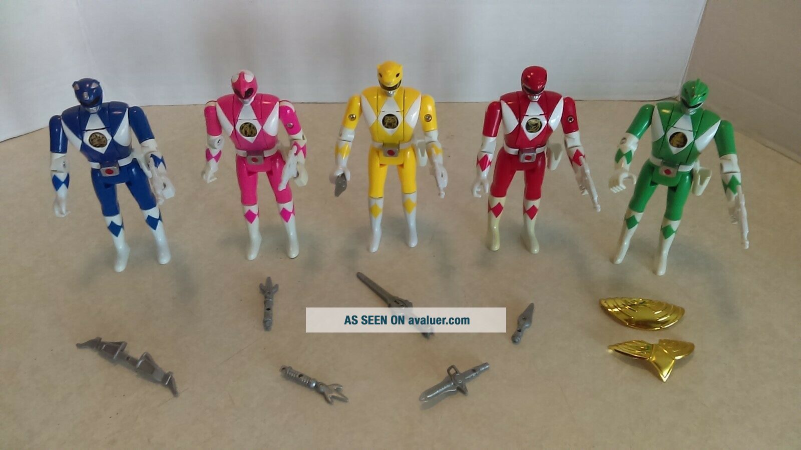 5 Vintage 1993 Bandai Mighty Morphin Power Rangers Flip Head Action ...