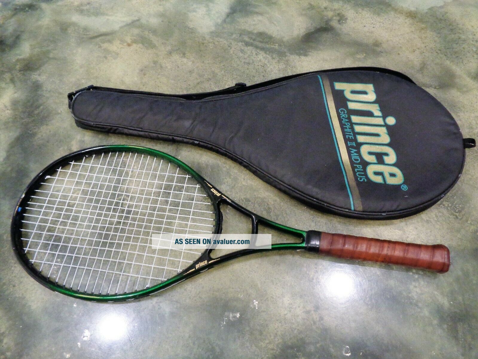 Prince Graphite Racquets Vintage Prince Graphite II 2 Mid Plus Cover Tennis Racquet Great Cond ...