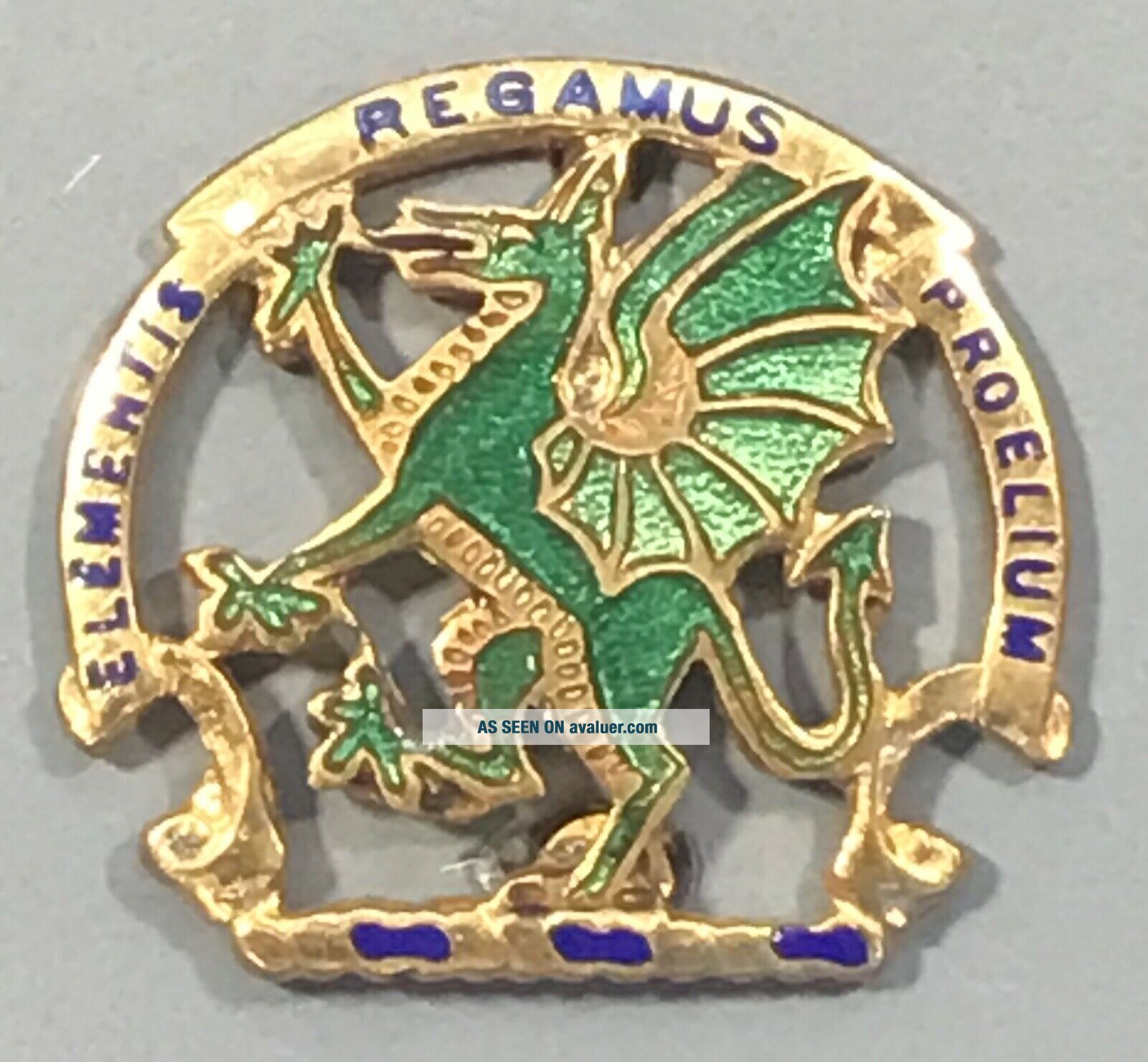 L R Crest WWII US Army Chemical School DUI DI Unit Crest PB NHM | #956262