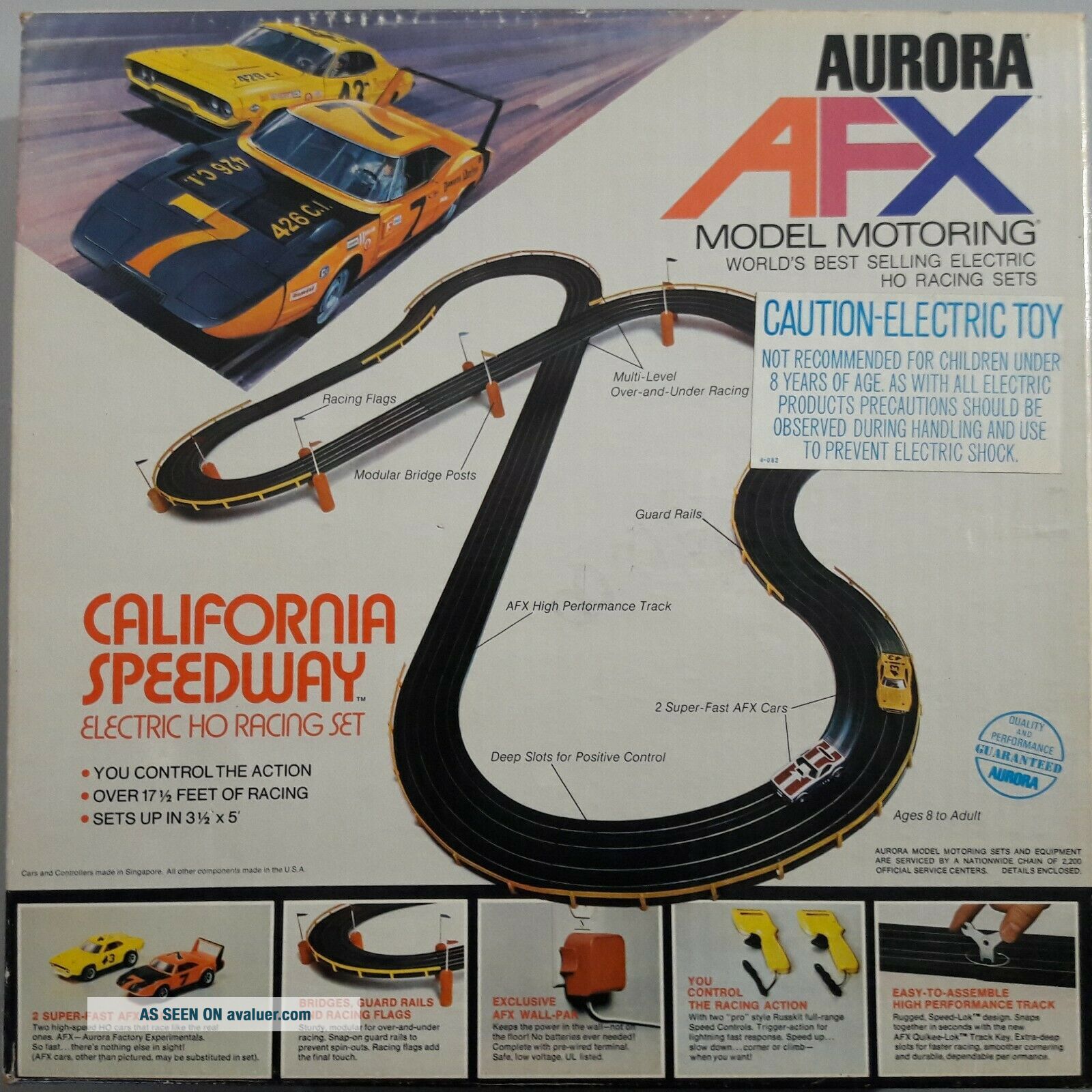 AURORA AFX VINTAGE CLASSIS CALIFORNIA SPEEDWAY ELECTRIC HO RACING SET ...