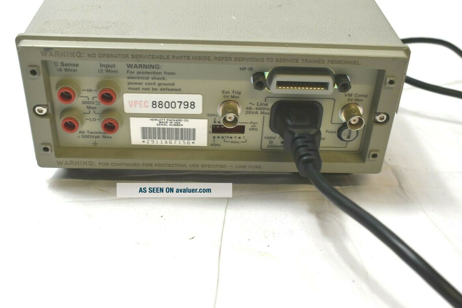 Agilent / HP 3478A Benchtop DMM Digital Multimeter Unit Surplus | #1088942