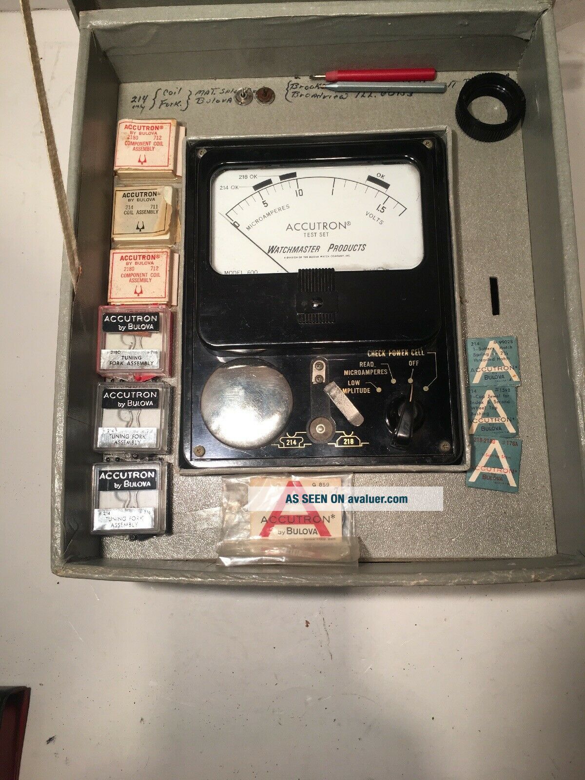 Vintage Bulova Accutron Watch Repair Service Kit - Tools And Parts ...