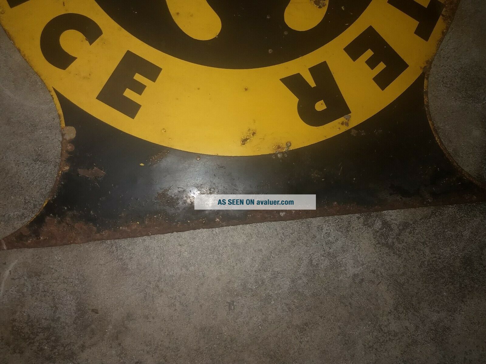 RARE AC OIL FILTER SERVICE GAS STATION ADVERTISING METAL FLANGE SIGN ...