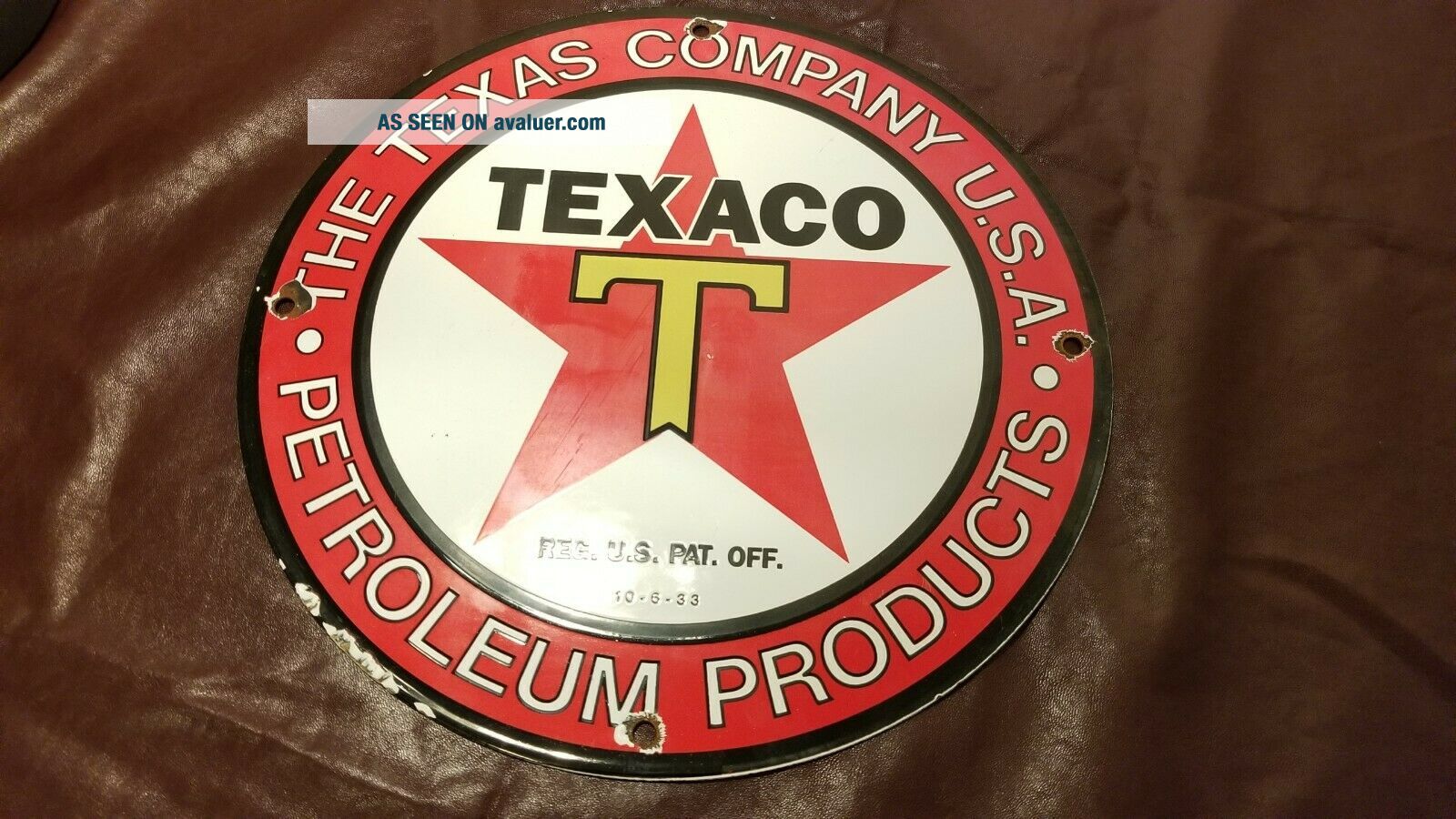 VINTAGE TEXACO GASOLINE PORCELAIN GAS MOTOR OIL SERVICE STATION PUMP ...