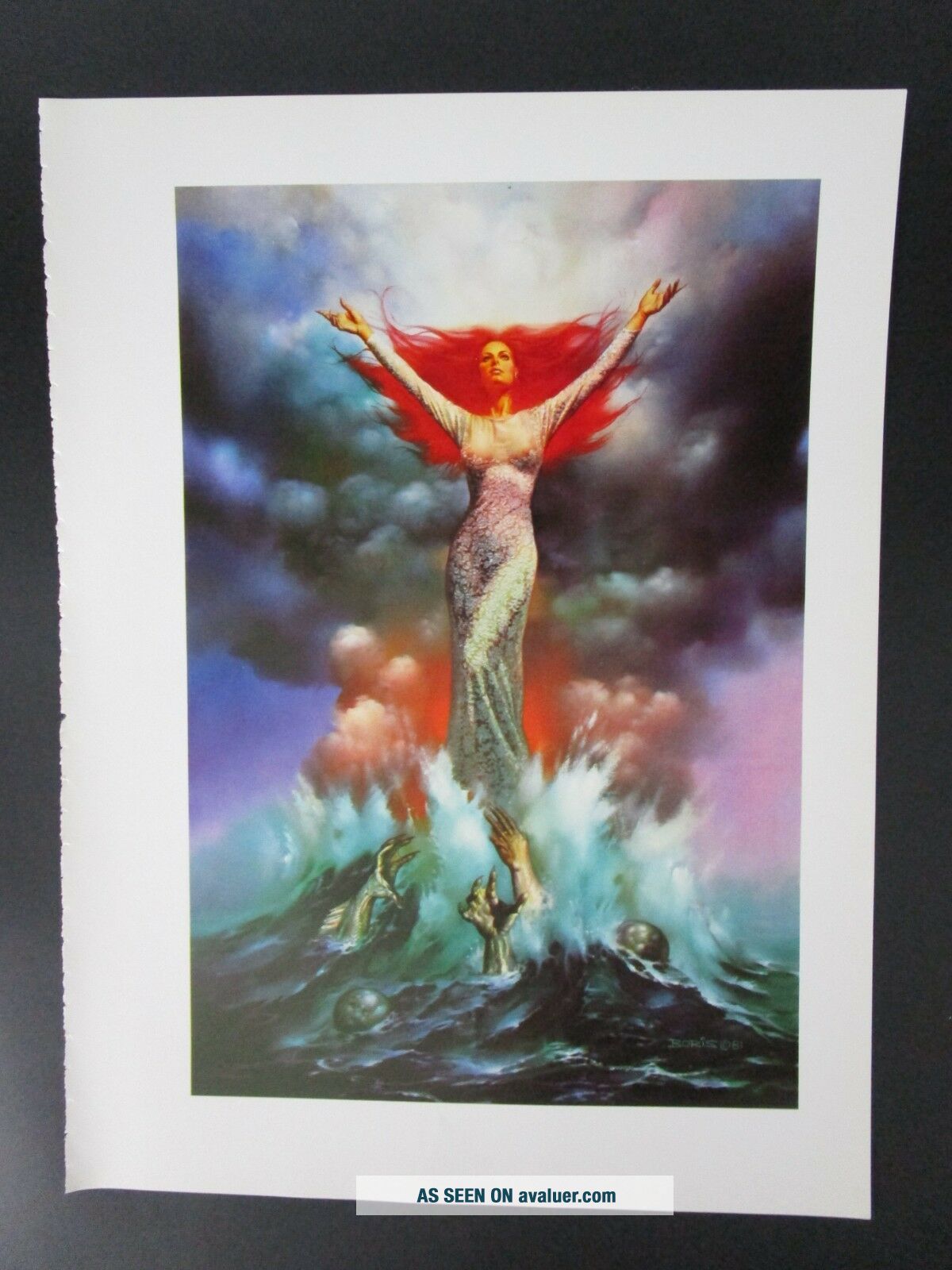 Boris Vallejo Vintage Art Nude Fantasy Print 1981 Woman Sheer Lace ...